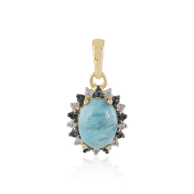 Larimar-Silberanhänger