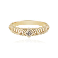I2 Schokoladen-Diamant-Silberring
