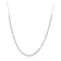 Weißer Topas-Silbercollier