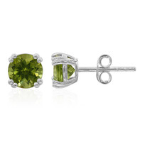 Burmesischer Peridot-Silberohrringe