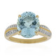 Nigerianischer Aquamarin-Goldring