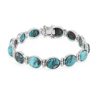 Azurit-Malachit-Silberarmband