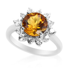 Cognac-Skapolith-Silberring