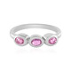 Pinkfarbener Saphir-Silberring