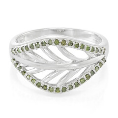 Fancy-Diamant-Silberring