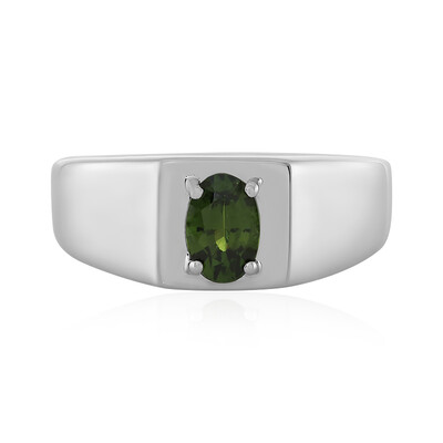 Grüner Ceylon-Zirkon-Silberring