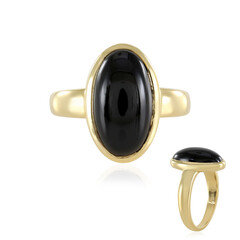 Schwarzer Onyx-Silberring