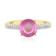 Pinkfarbener Madagaskar-Saphir-Silberring