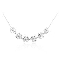 Weißer Topas-Silbercollier