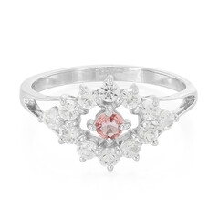 Padparadscha-Saphir-Silberring