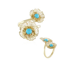 Sleeping Beauty-Türkis-Goldring (Ornaments by de Melo)