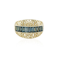 Londonblauer Topas-Goldring (Ornaments by de Melo)