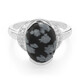 Schneeflocken-Obsidian-Silberring