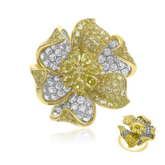 Gelber SI2 Diamant-Goldring (CIRARI)