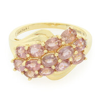Nicht erhitzter Padparadscha-Saphir-Goldring (AMAYANI)