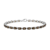 Rauchquarz-Silberarmband