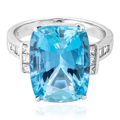 AAA-Brasilianischer Aquamarin-Goldring (de Melo)