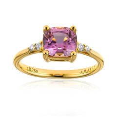 Pinkfarbener Diaspor-Goldring (AMAYANI)