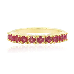 Roter Beryll-Goldring