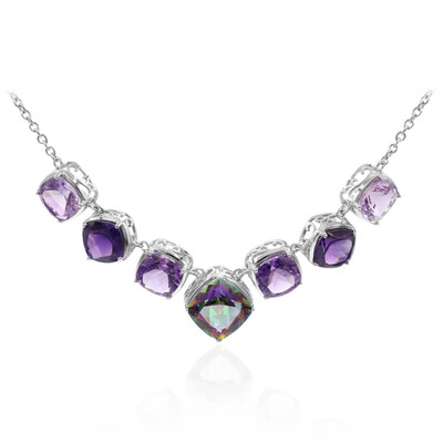 Mystik-Quarz-Silbercollier