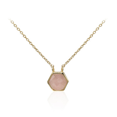 Rosenquarz-Silbercollier