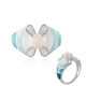 Pinkfarbener Opal-Silberring