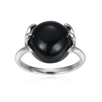 Schwarzer Achat-Silberring
