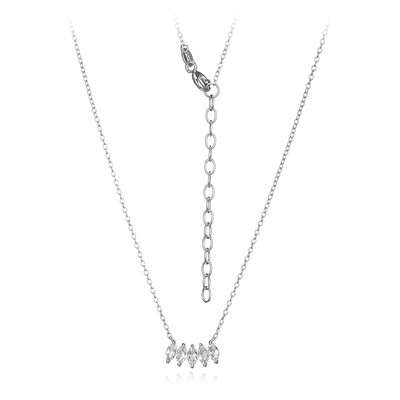 Weißer Topas-Silbercollier