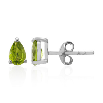 Burmesischer Peridot-Silberohrringe
