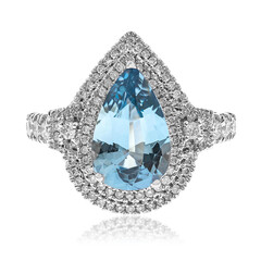 AAA-Brasilianischer Aquamarin-Goldring (CIRARI)