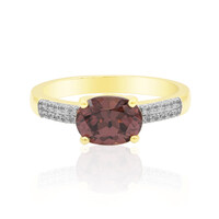 Pinkfarbener Zirkon-Goldring