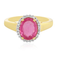 Pinkfarbener Madagaskar-Saphir-Silberring