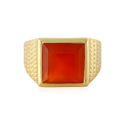 Roter Onyx-Silberring