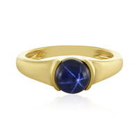 Blauer Stern-Saphir-Silberring
