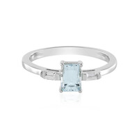 Brasilianischer Aquamarin-Silberring