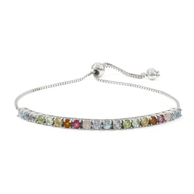 Edelstein-Silberarmband