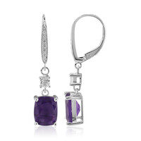 Sambia-Amethyst-Silberohrringe