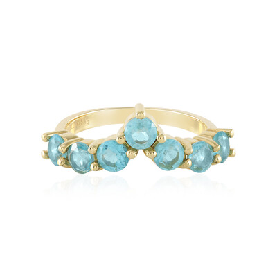 Blauer Apatit-Silberring
