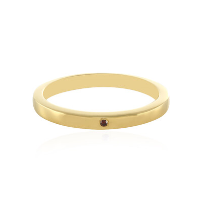 Roter I3 Diamant-Silberring