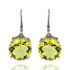 Ouro Verde-Quarz-Silberohrringe
