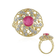 Pinkfarbener Madagaskar-Saphir-Goldring (Ornaments by de Melo)