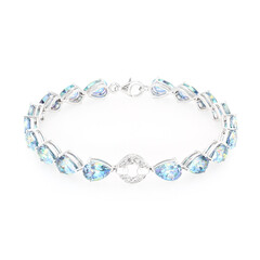 Mondschein-Topas-Silberarmband