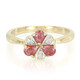 Nicht erhitzter Padparadscha-Saphir-Goldring