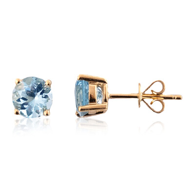 AAA-Brasilianischer Aquamarin-Goldohrringe (CIRARI)