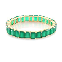 Grüner Onyx-Silberarmband