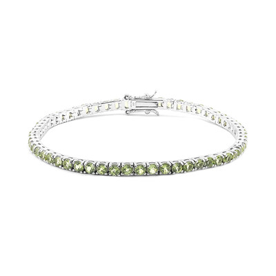 Burmesischer Peridot-Silberarmband