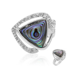 Abalone-Muschel-Silberring
