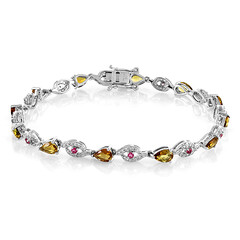Gelber Turmalin-Silberarmband