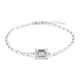Weißer Topas-Silberarmband