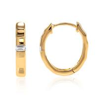 SI1 (G) Diamant-Goldohrringe